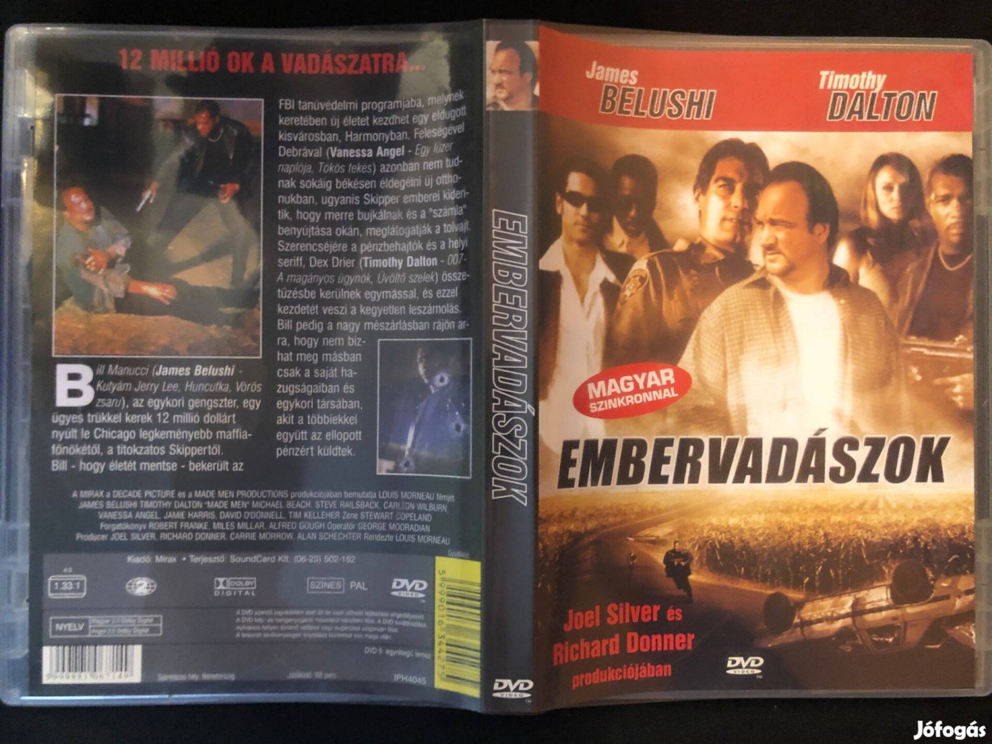 Embervadászok DVD (karcmentes, James Belushi, Timothy Dalton)