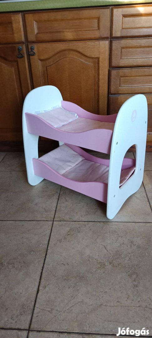 Emeletes fa játék babaágy eladó!