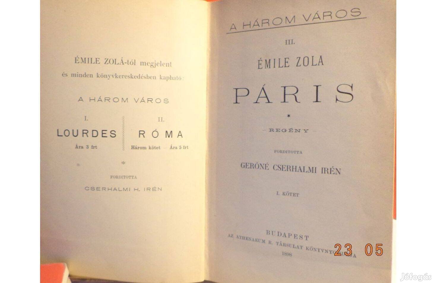 Émile Zola: A három város: Páris I
