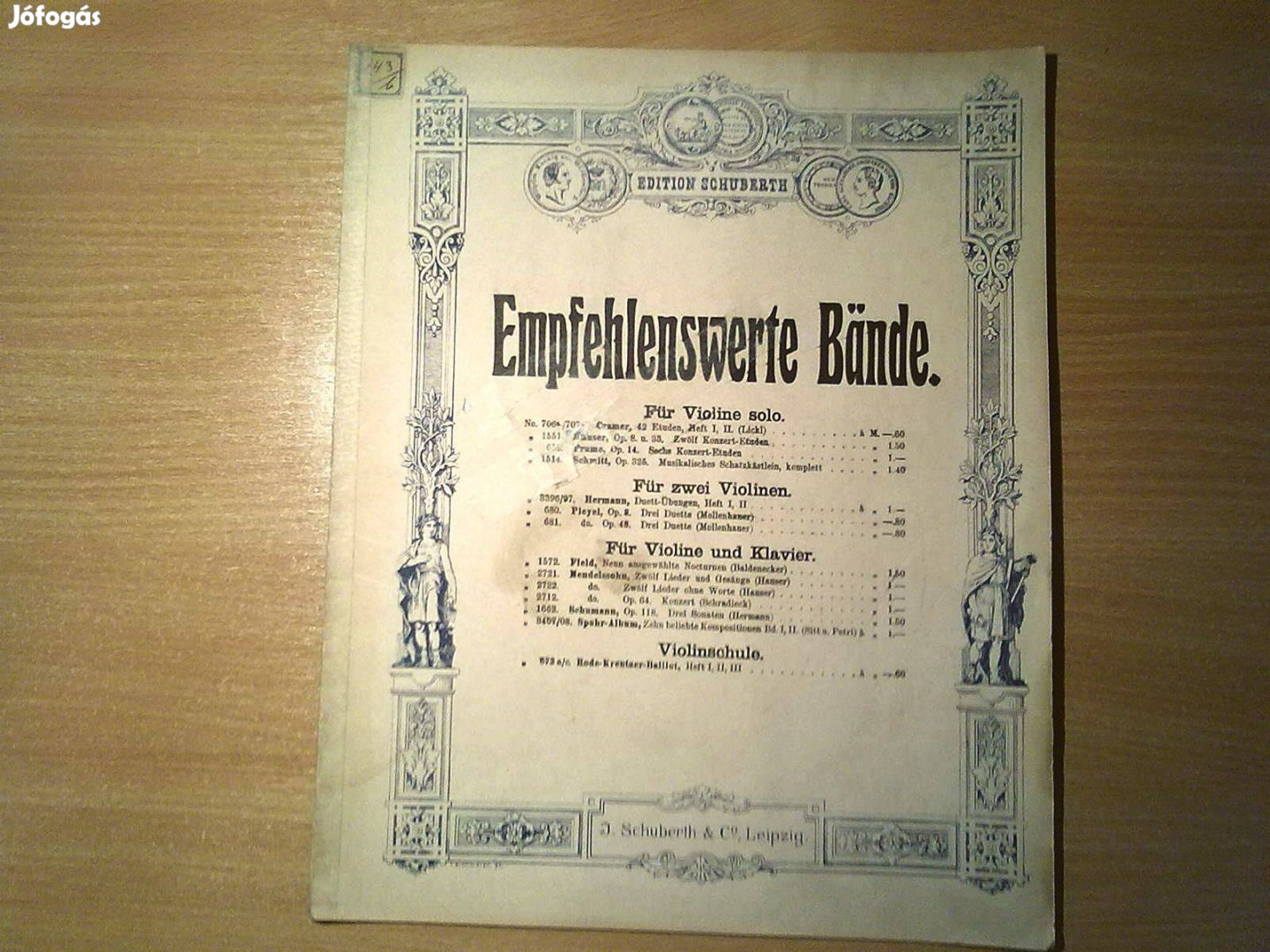 Empfehlenswerte Bände für Violine und Klavier