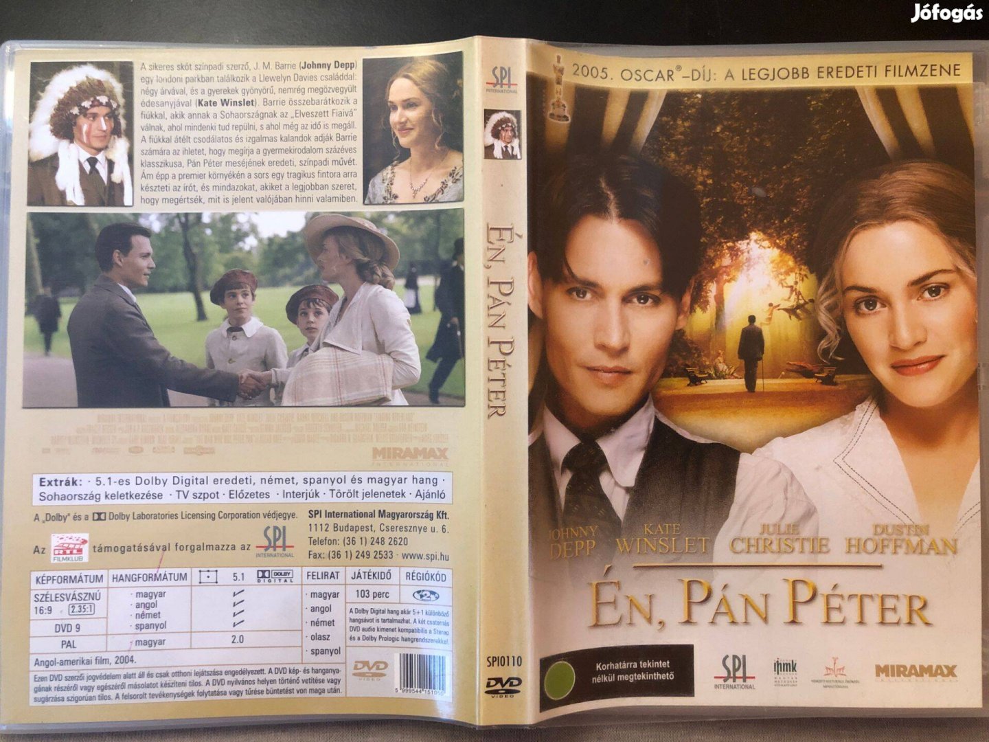 Én, Pán Péter DVD (karcmentes, Johnny Depp, Dustin Hoffman)