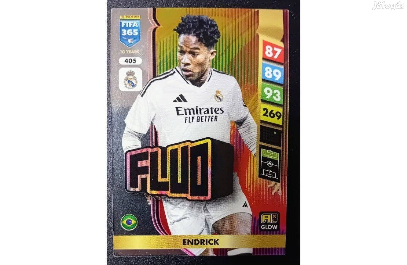 Endrick Real Madrid Glow Fluo focis kártya Panini FIFA