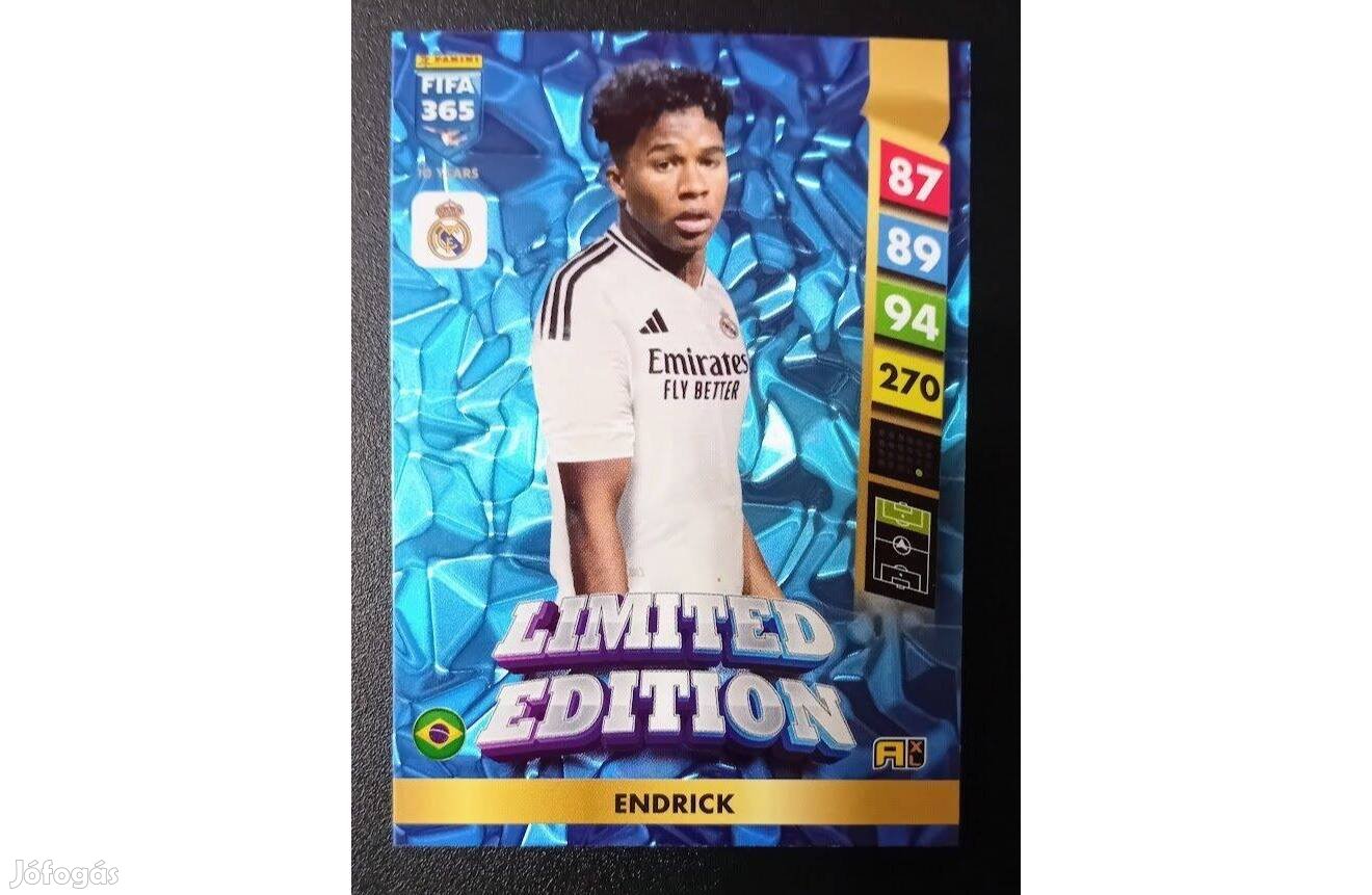 Endrick Real Madrid Limited Edition focis kártya Panini FIFA 365: 2025