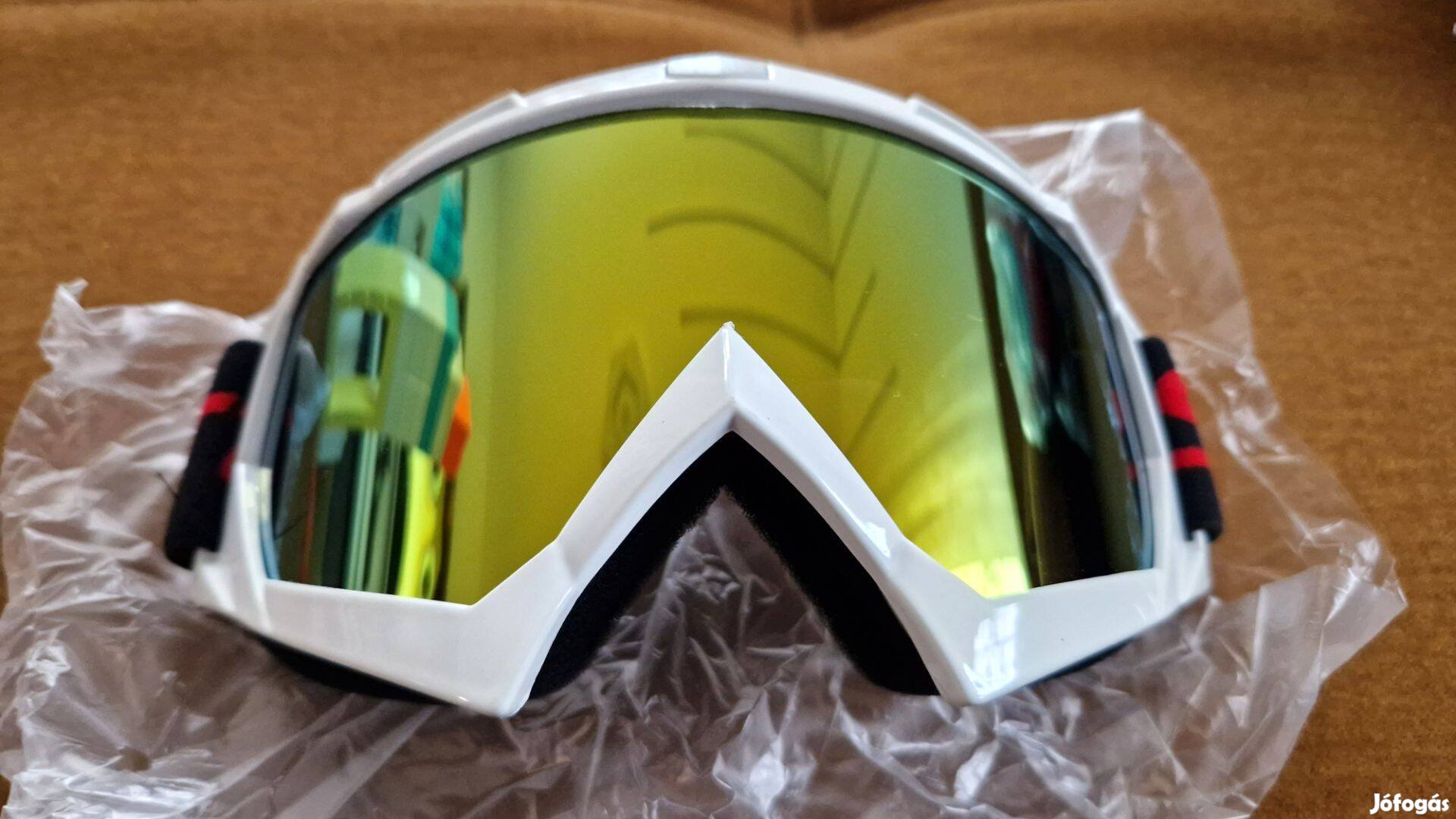 Enduro MX Cross krossz motoros kerékpár szemüveg Anti-Fog fehér