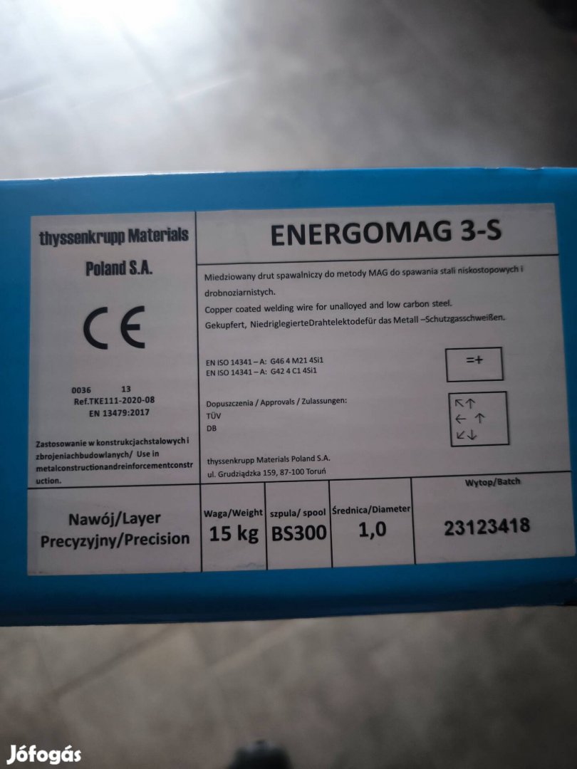 Energomag 3-S 15kg 1mm Co huzal