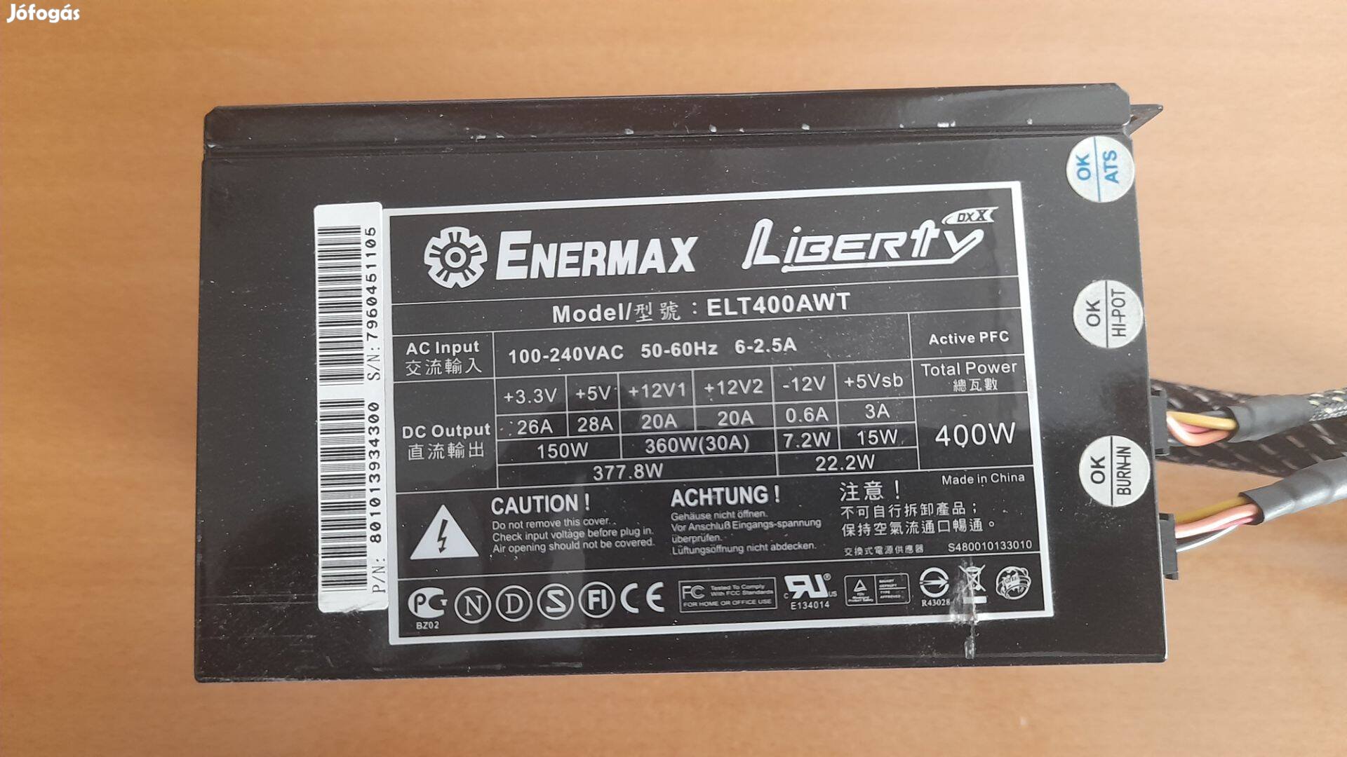 Enermax 400 W tápegység