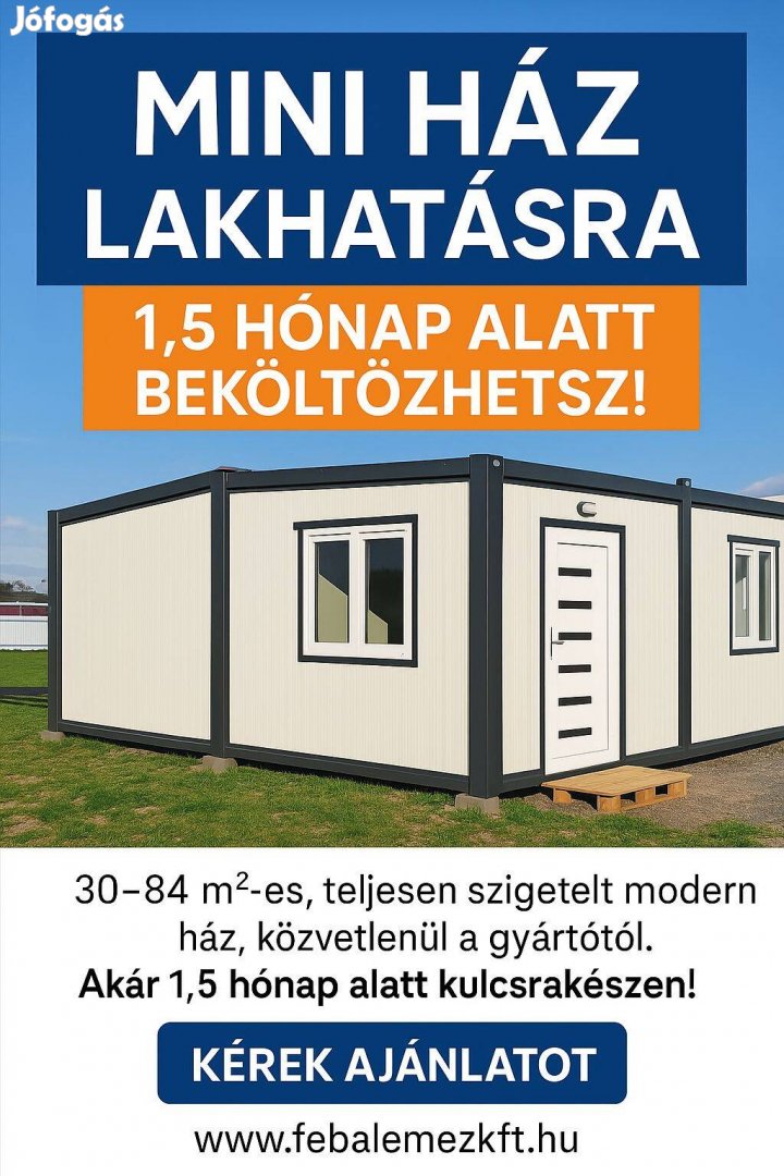Engedélymentes Miniházak 35 m alatt! Álmai otthona vagy nyaralója