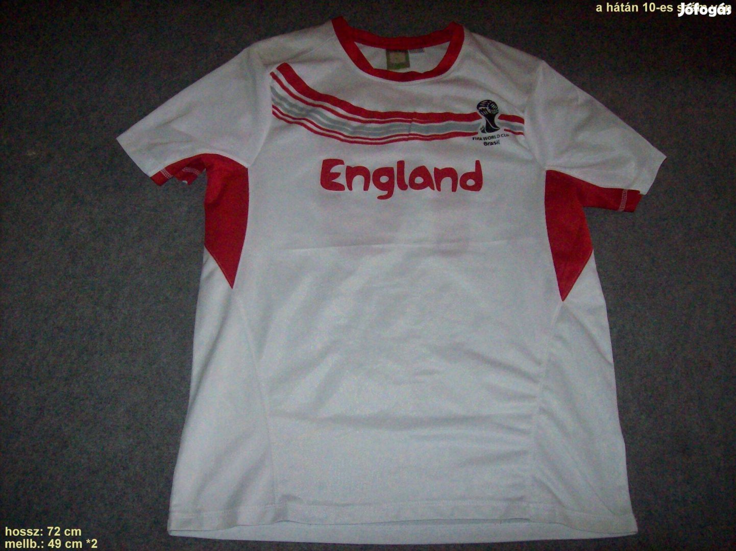 England fehér póló 15-16 évesre méret 176