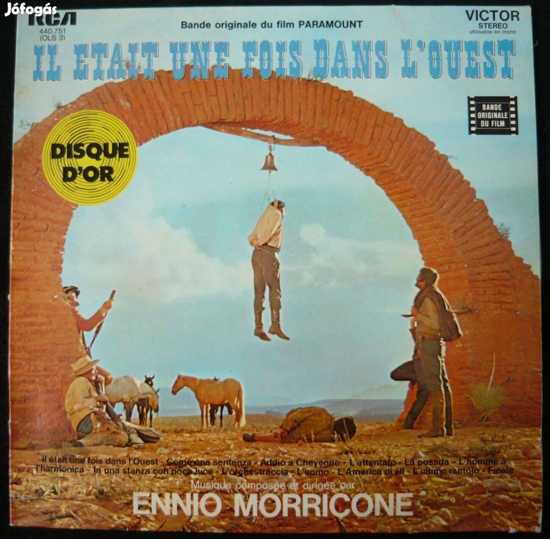 Ennio Morricone: Volt egyszer egy vadnyugat (filmzene, francia LP)