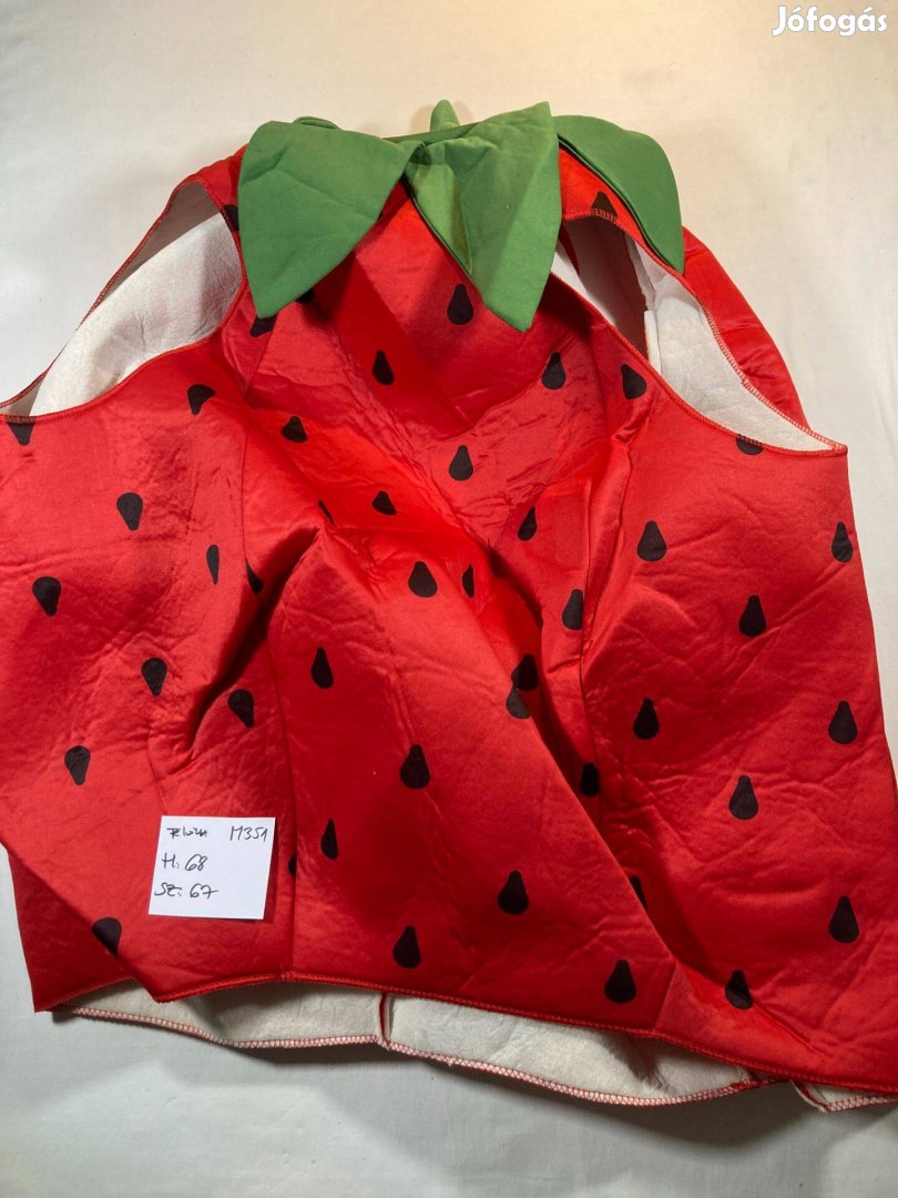 Eper jelmez, gyümölcs jelmez, felnőtt jelmez M351