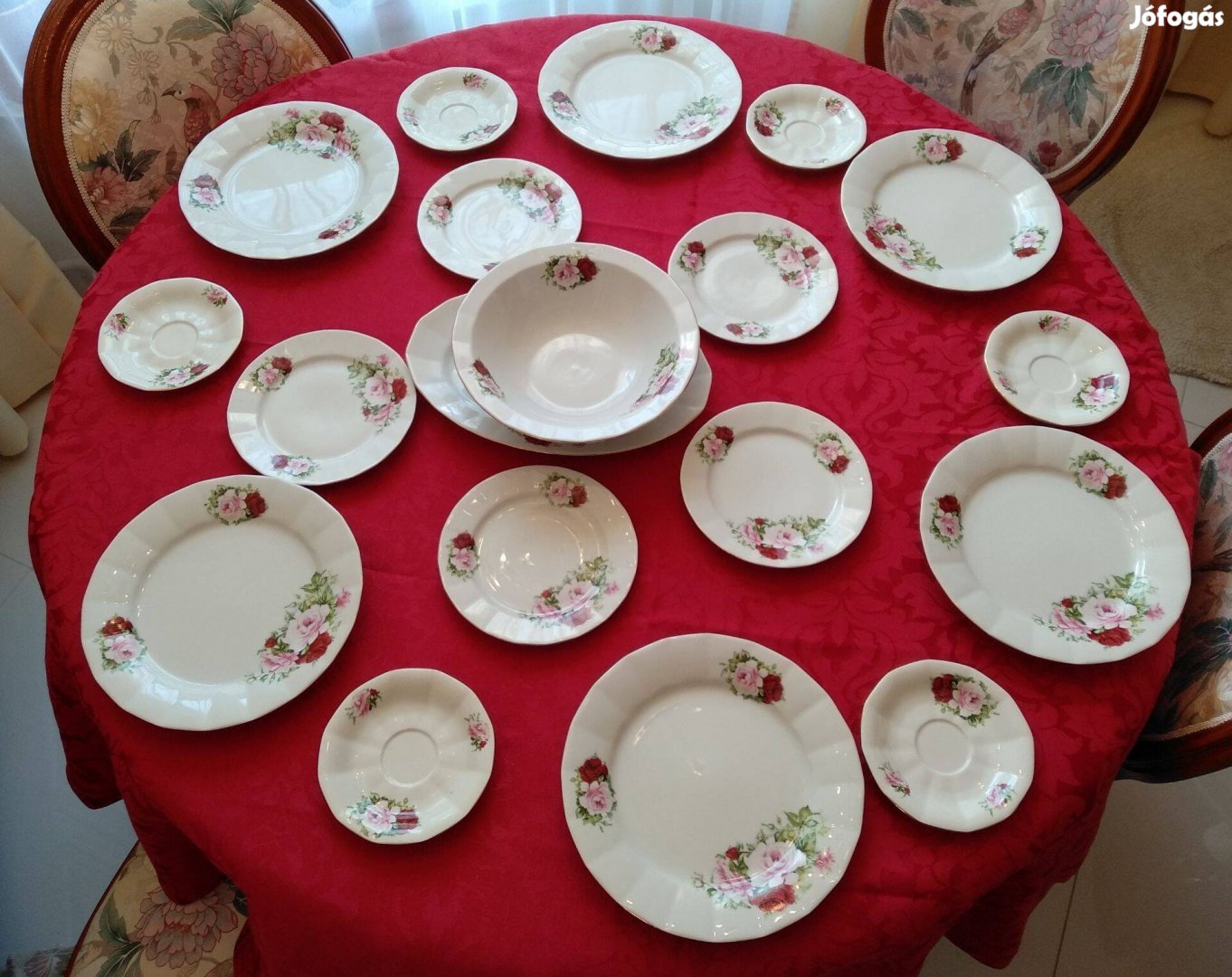 Epiag étkészlet rózsás tányér készlet, nagyon hangulatos