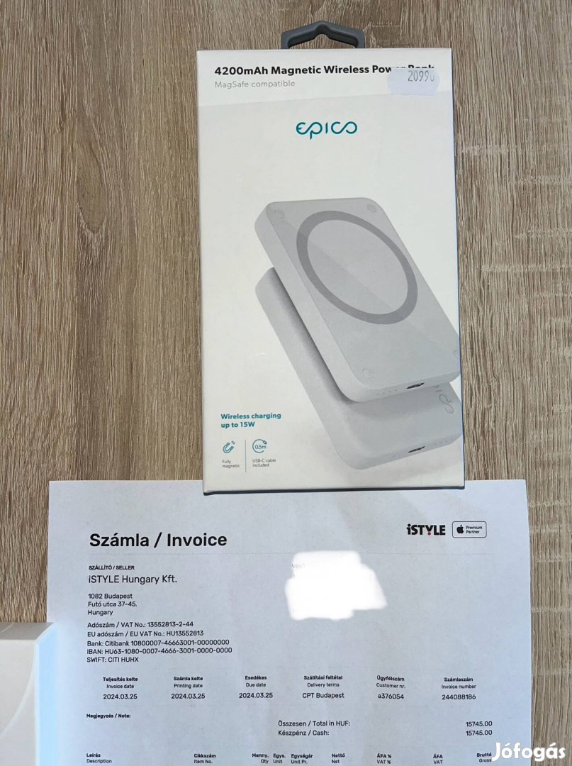 Epico megsafe power bank eladó