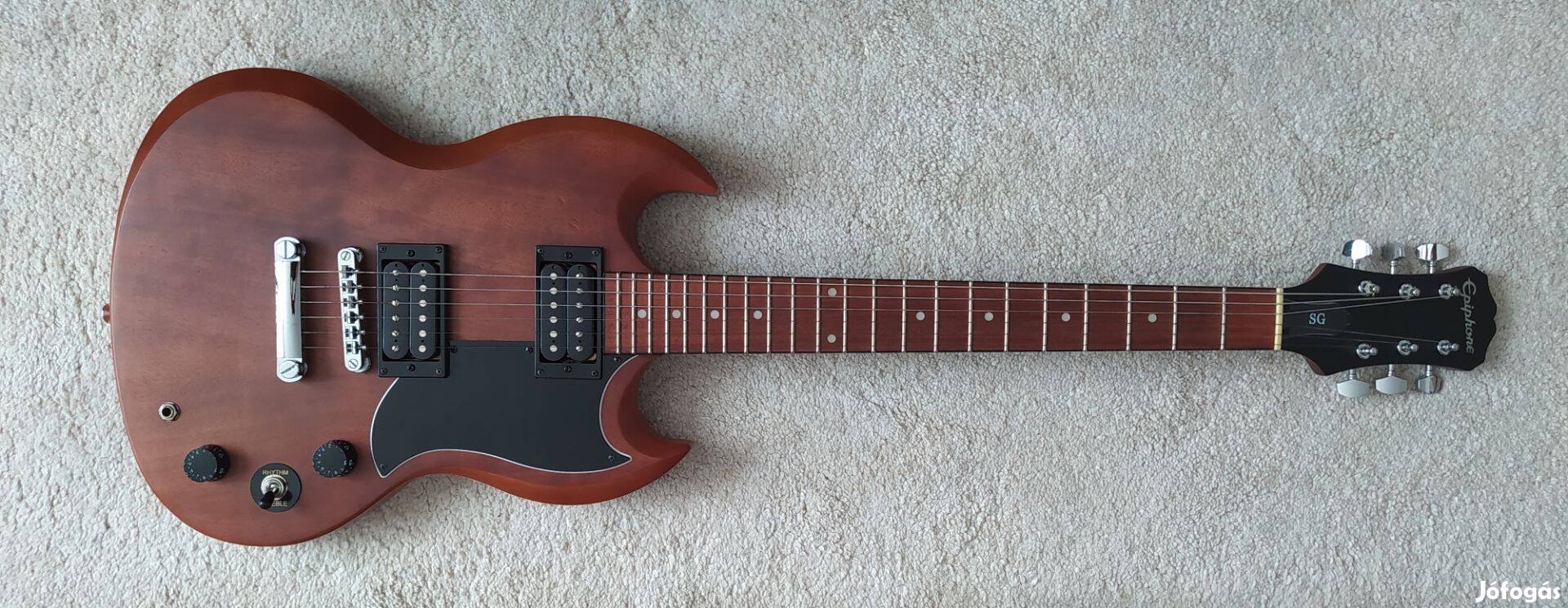 Epiphone SG natúr barna (brown natural) elektromos gitár