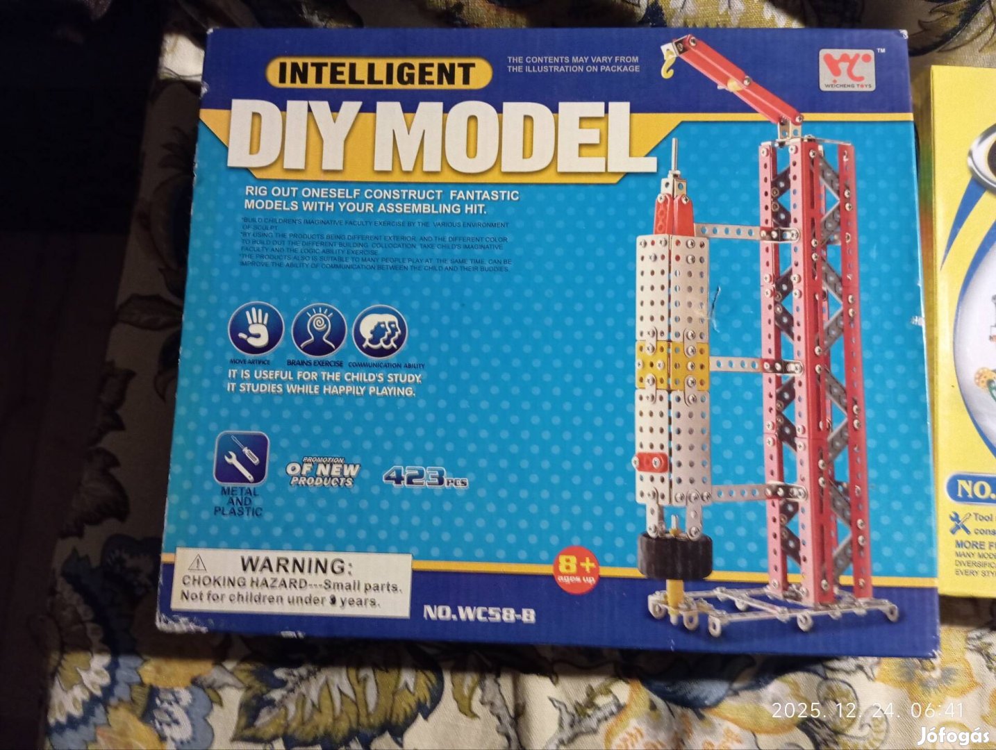 Építő játékok,3 doboz új fémépítő együtt,