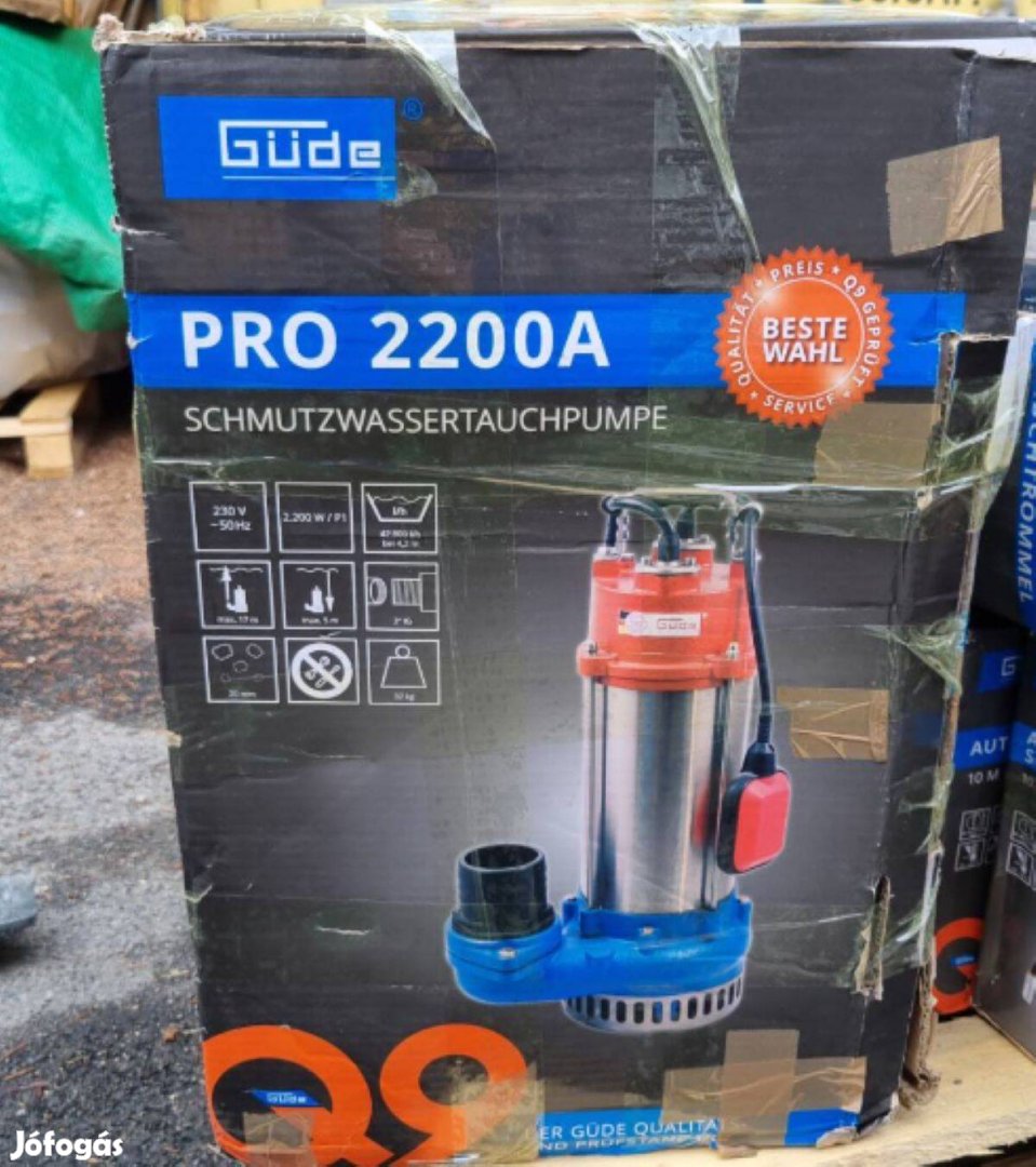 Építőiparban használható erős búvárszivattyú 2200W