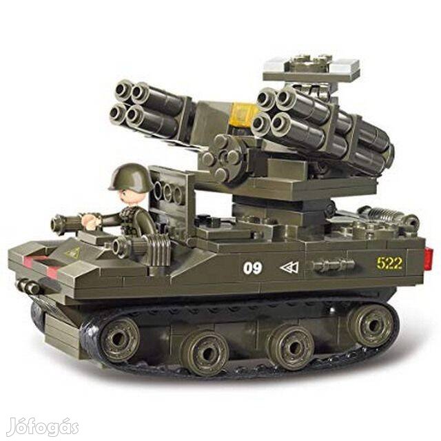 Építőjáték (Dobozos) -B0283- Rakétakilövős harckocsi (212db-os)_