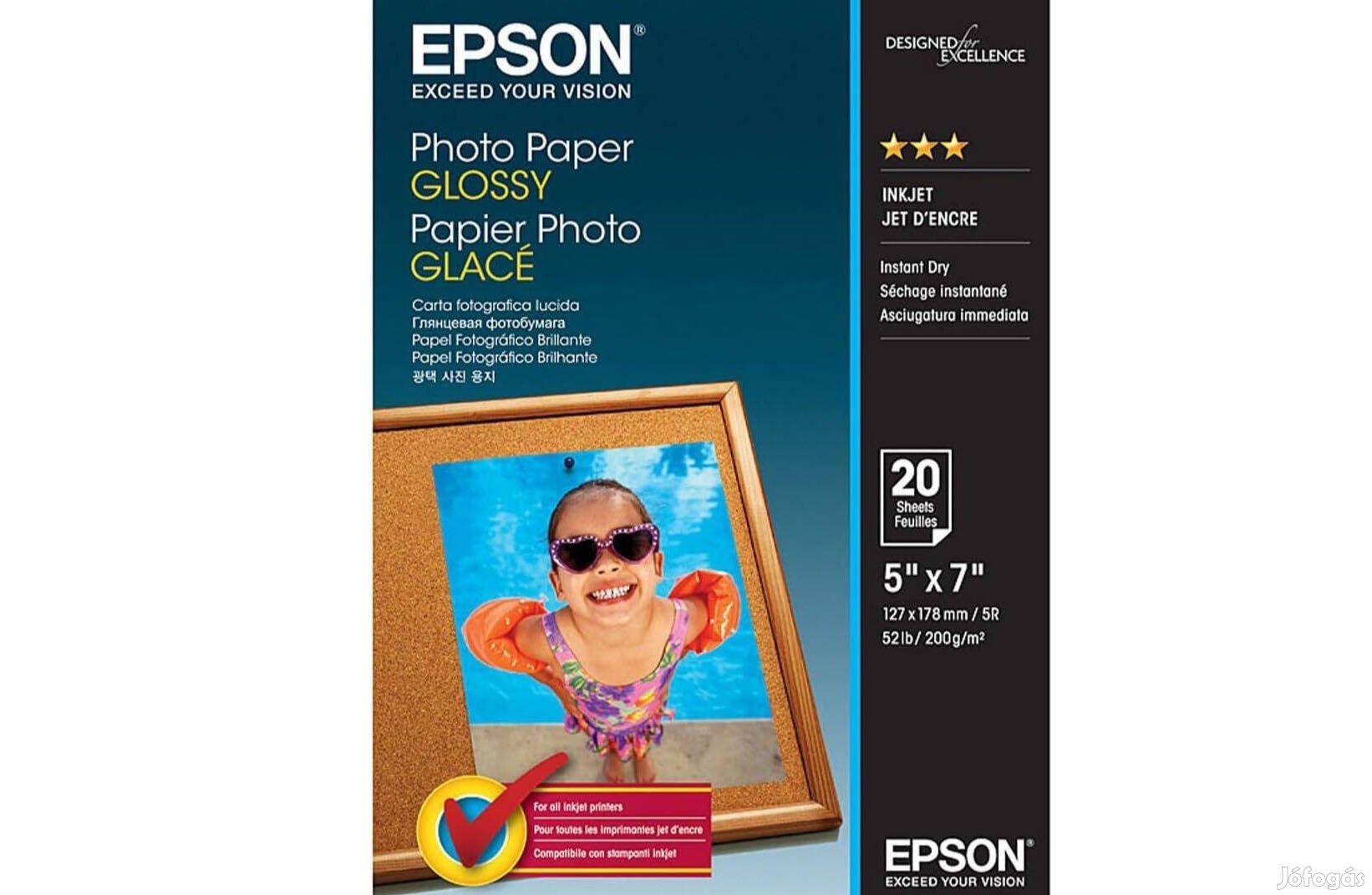 Epson C13S042544 13X18 fényes fotópapír 20lap