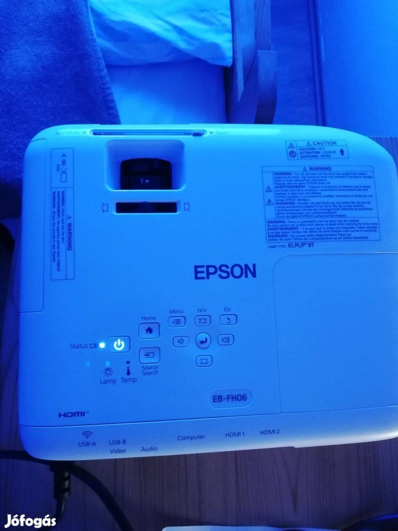 Epson EB-FH06 projektor, Csak 480 üzemóra! szállítás egyeztetés után!
