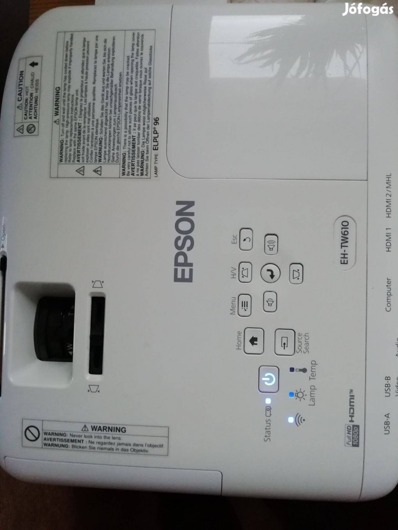 Epson EH-TW610 500 lámpaórával, Foxpost egyeztetés után!