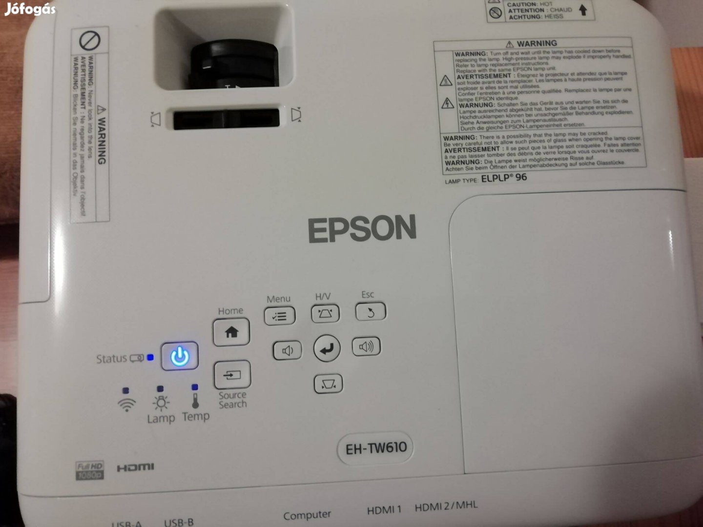 Epson EH-TW610, Full HD projektor! Foxpost egyeztetés után!