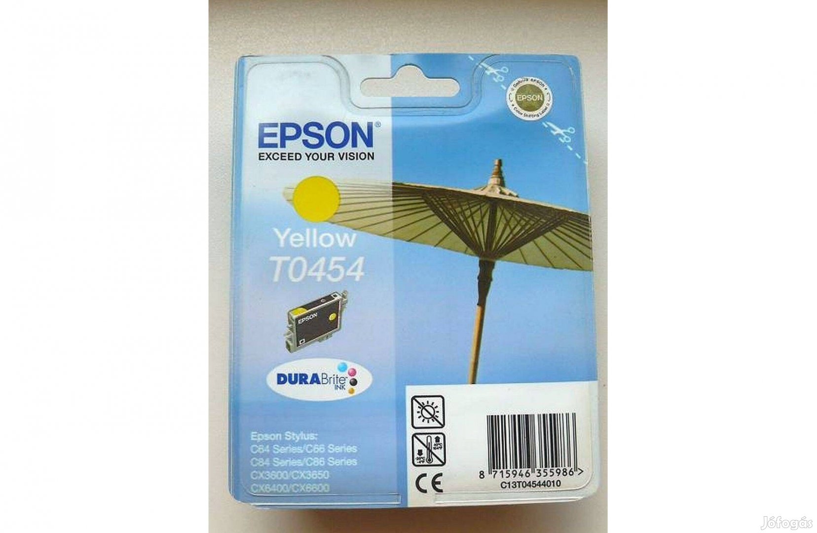 Epson T0454 sárga , Epson T04544010 , Epson T454 tintapatron = 2540-