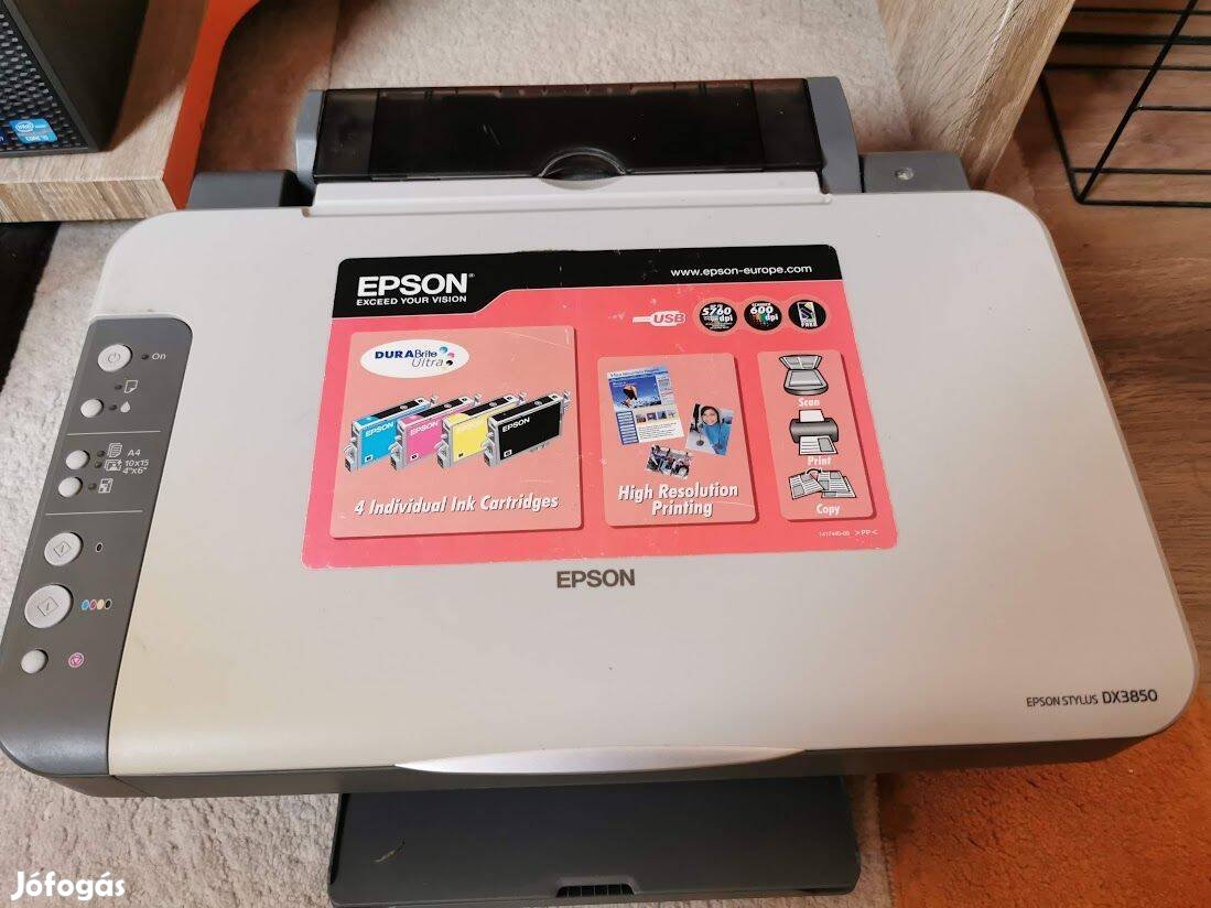 Epson nyomtató, szkennelő működik, nyomtató nem biztos, festék beszára