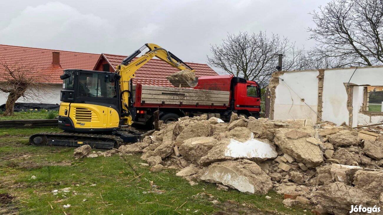 Épületbontás, válaszfal bontás, tereprendezés, sittszállítás