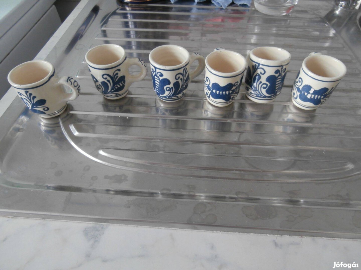 Erdélyi korondi 6db feles pohár kitűnő állapot