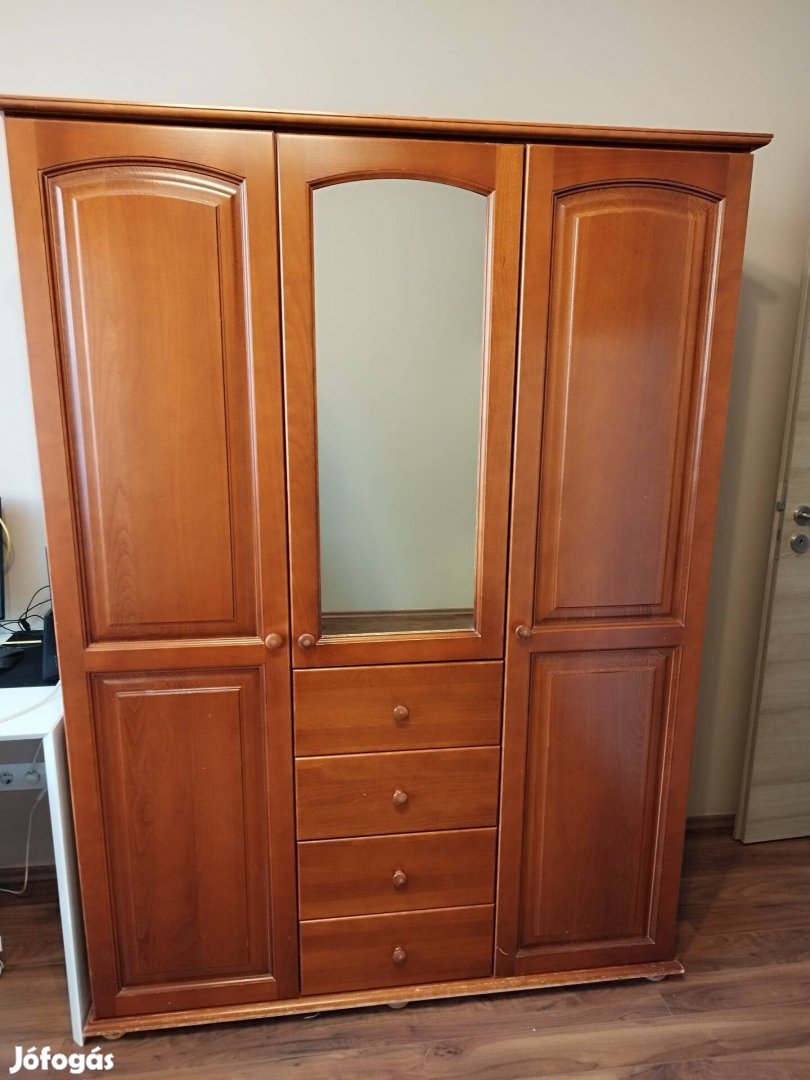 Erdélyi tömör fa franciaágy gardrób szekrény éjjeli szekrény