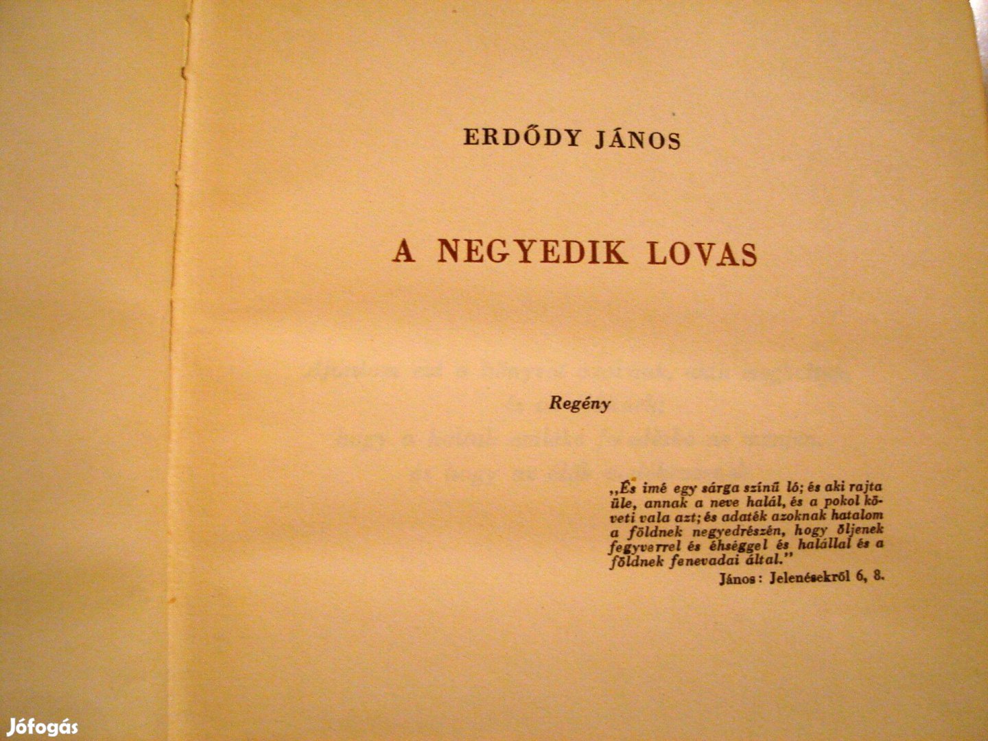 Erdődi János: A negyedik lovas