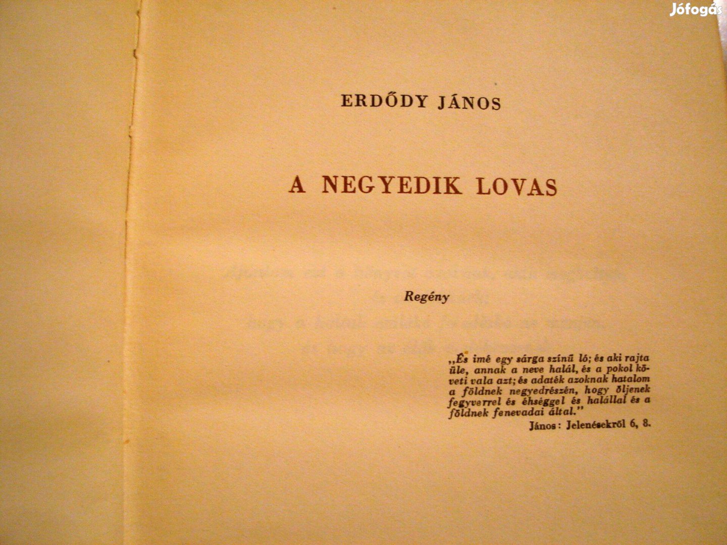 Erdődi János: A negyedik lovas