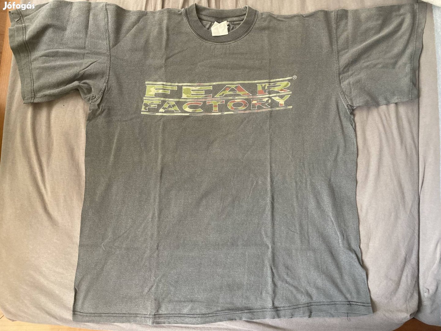 Eredeti 1998 Fear Factory thrash metal póló terepszínű L