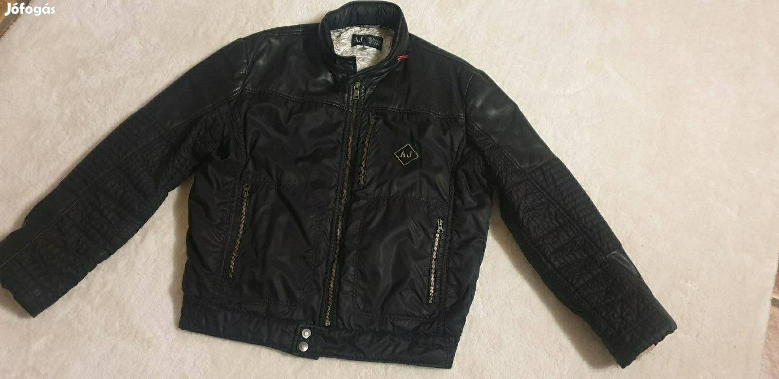 Eredeti Armani bőrkabát dzseki kabát L-XL 