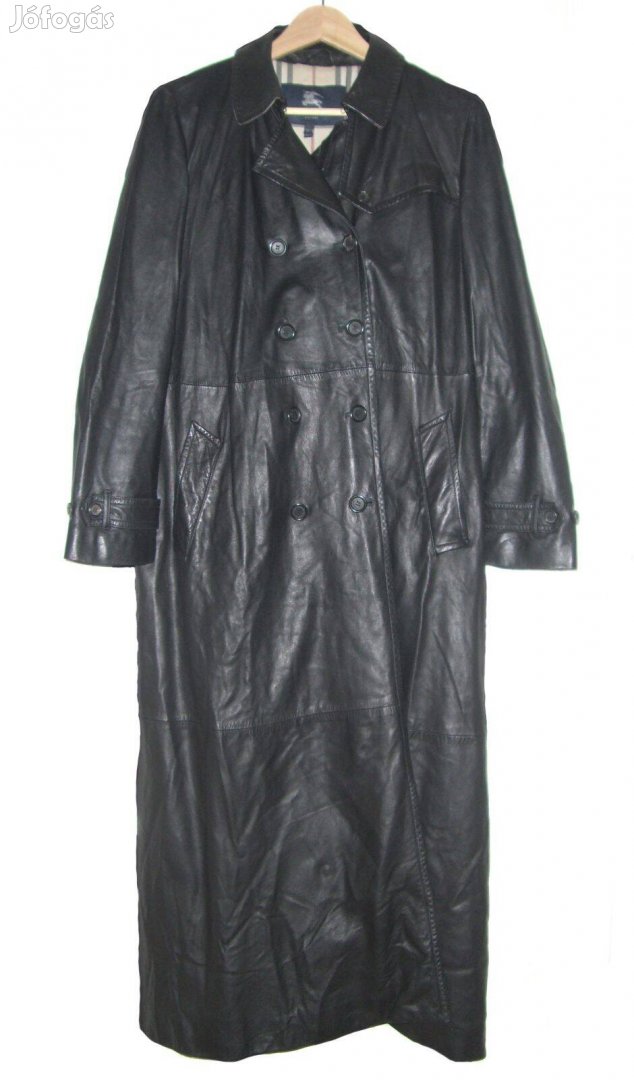 Eredeti Burberry fekete hosszú bőr kabát bőrkabát