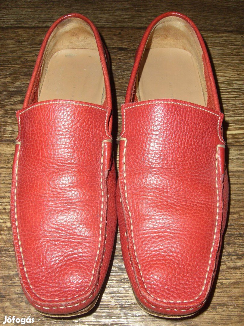 Eredeti Burberry piros bőr cipő mokaszin - 38