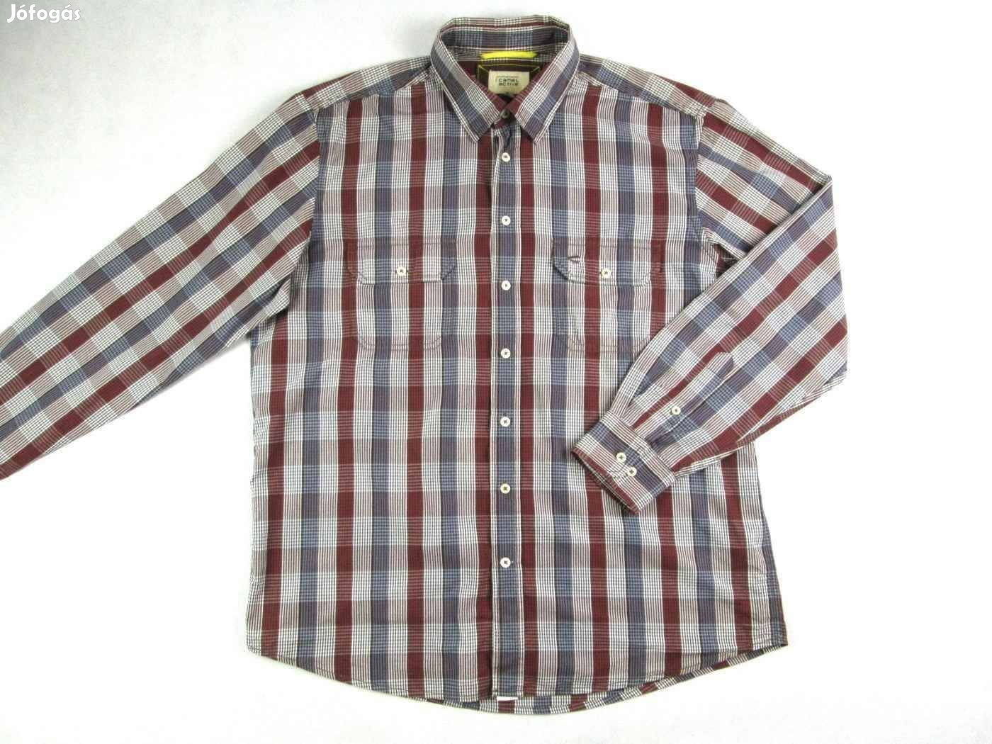 Eredeti CAMEL Active XL 2XL Elegáns Kockás Hosszú Ujjú Féri