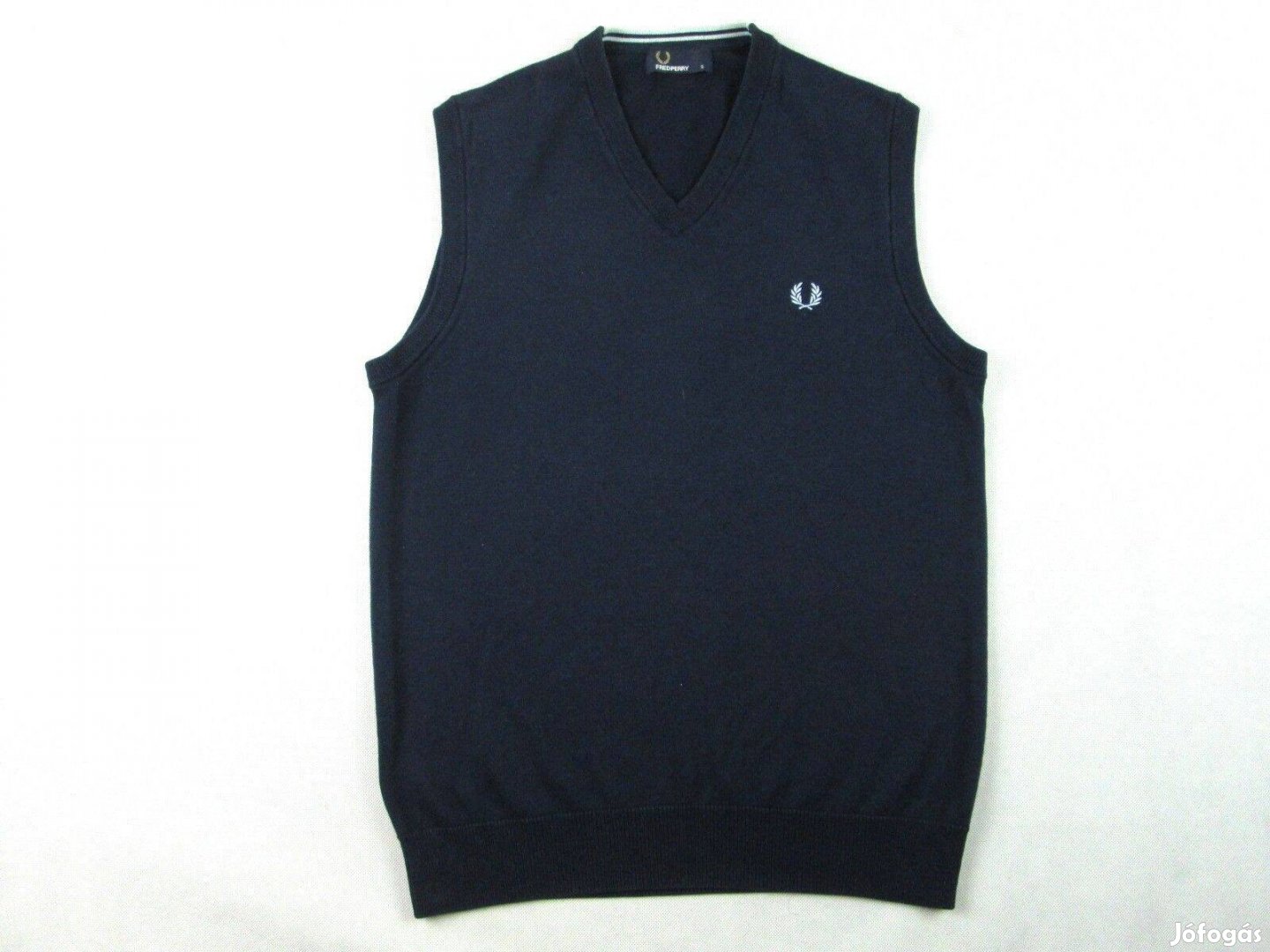 Eredeti FRED Perry (S) Elegáns Nagyon Komoly Férfi Sötétkék Mellény