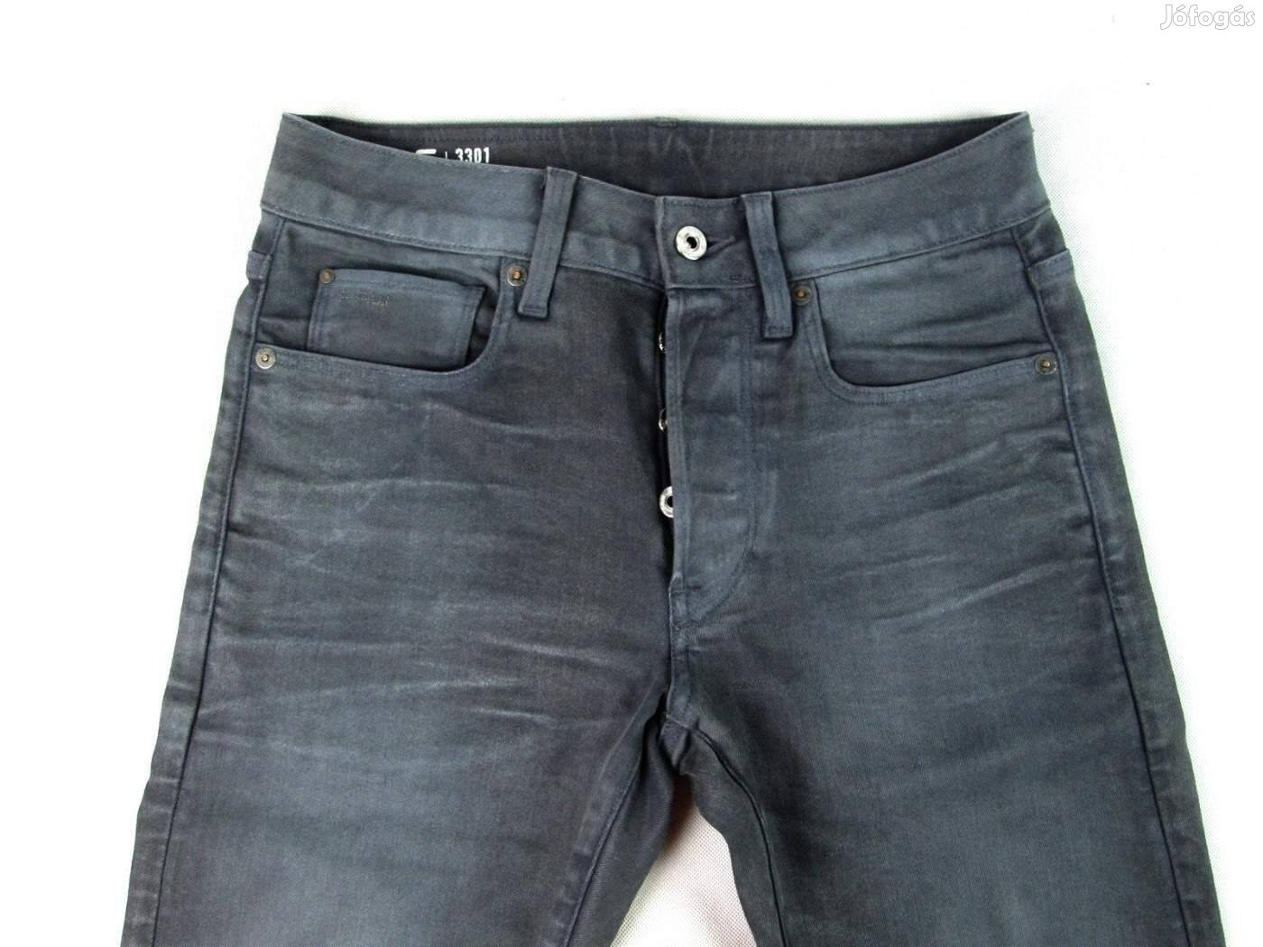 Eredeti G-Star RAW 3301 W28 Férfi Szürke Farmer