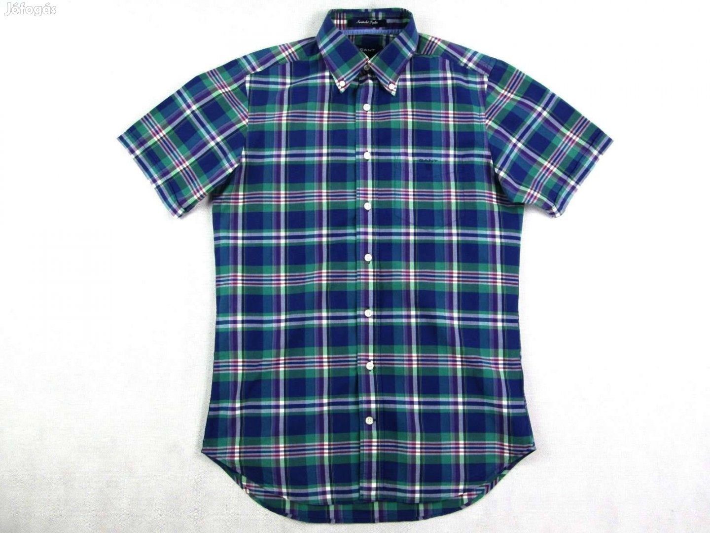 Eredeti Gant M Sportos Elegáns Kockás Rövid Ujjú Férfi ING