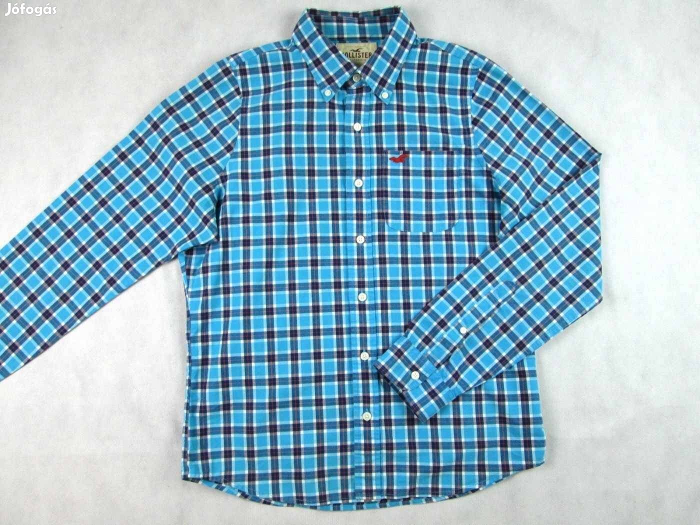 Eredeti Hollister (L / XL) Elegáns Hosszú Ujjú Kockás Férfi ING