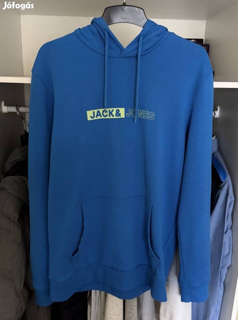 Eredeti Jack & Jones kapucnis pulóver kék L