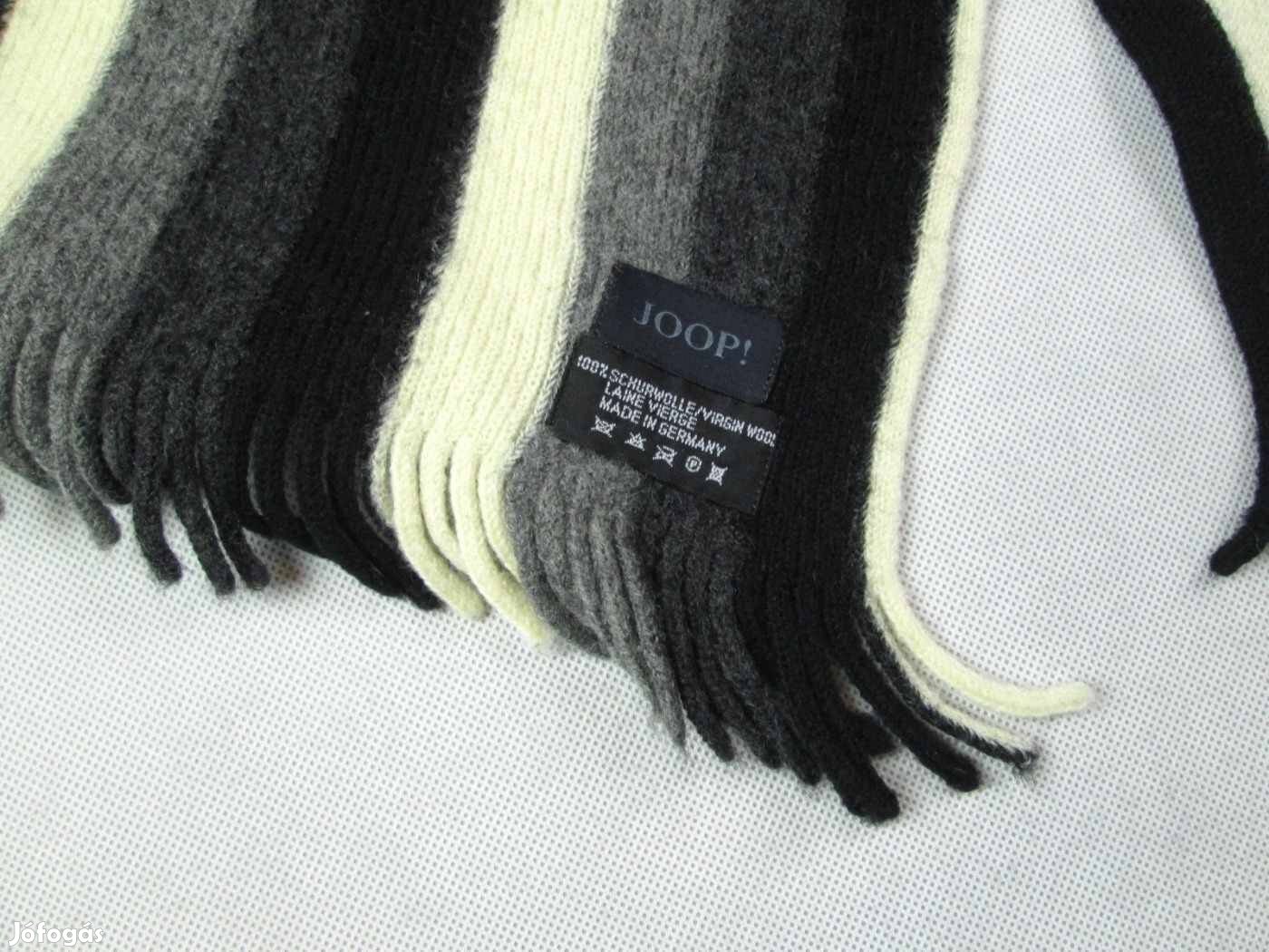 Eredeti Joop! (135cm X 30cm) Férfi Csíkos Gyapjú Sál
