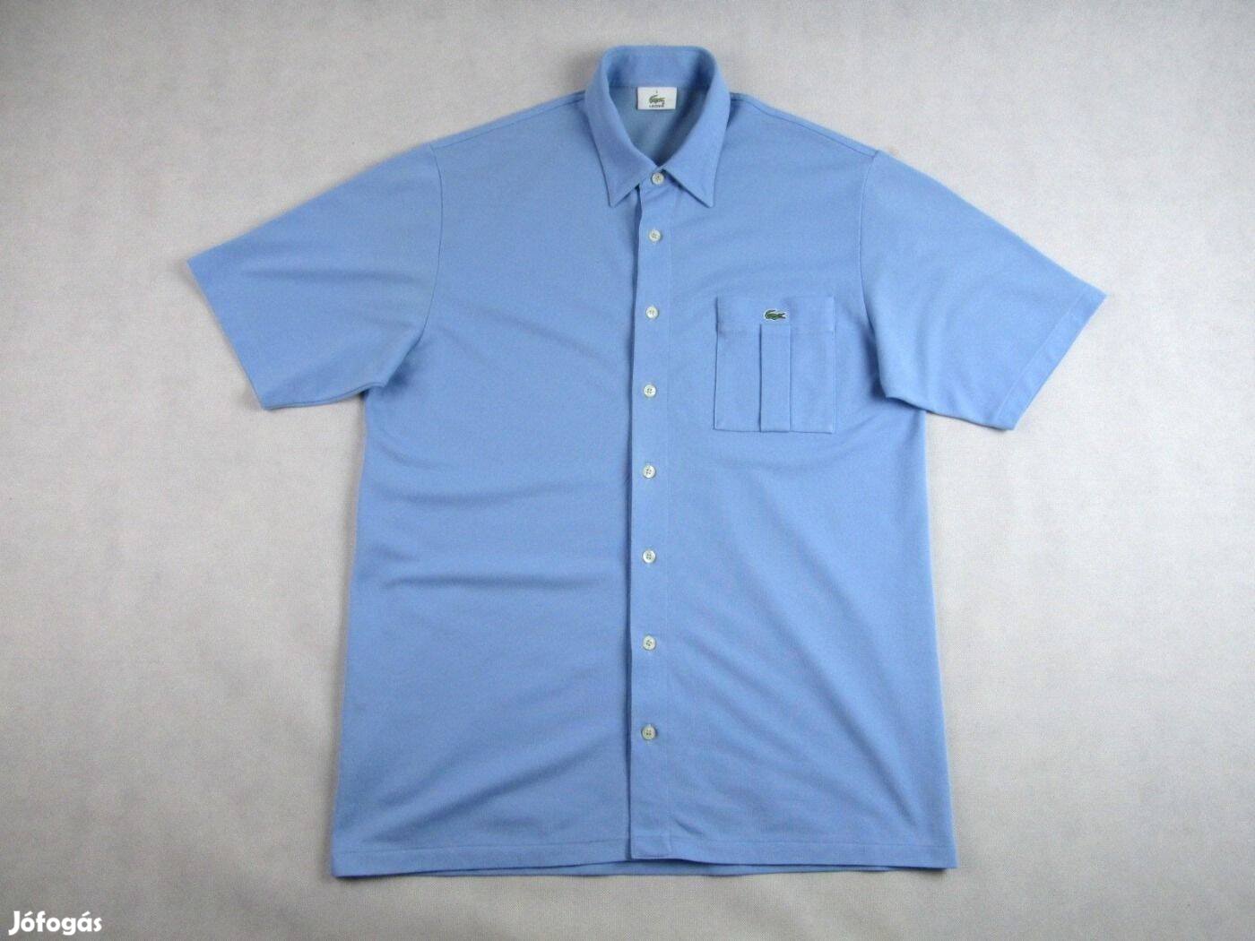Eredeti Lacoste M Elegáns Férfi Rövid Ujjú Világoskék ING