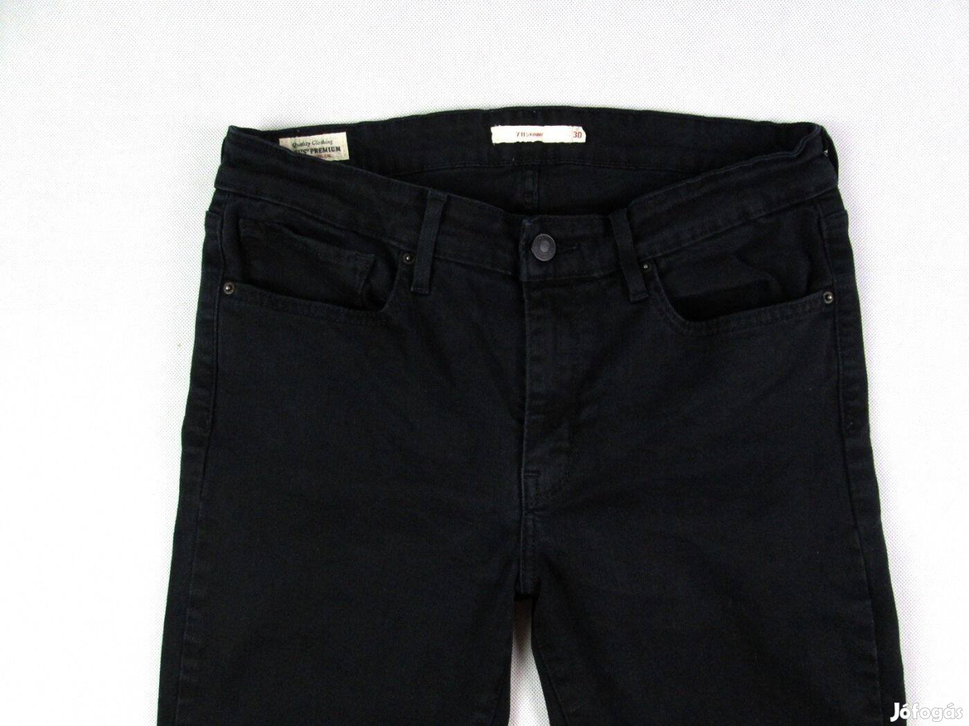 Eredeti Levis 711 Skinny W30/L30 Fekete Sztreccses Női Farmer