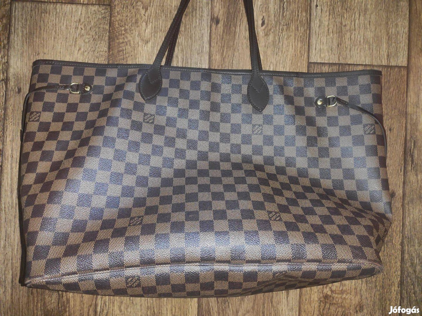 Eredeti Louis Vuitton Damier Ebene Neverfull GM táska válltáska