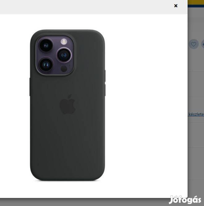 Eredeti Magsafe iphone 14 Pro szilikontok éjfekete