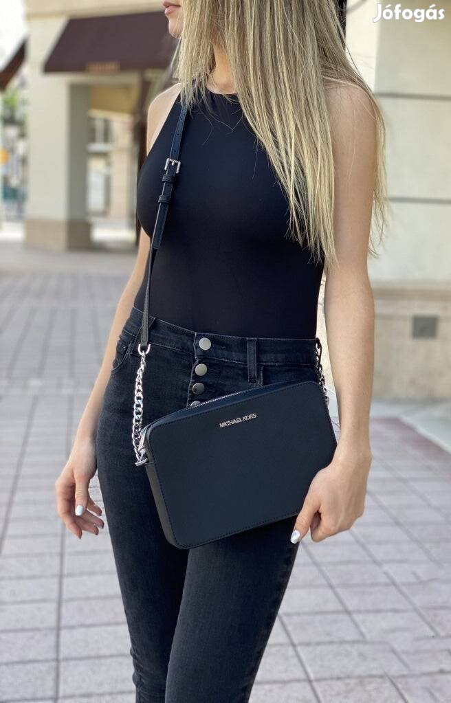 Eredeti Michael Kors bőr Jet Set crossbody, válltáska 