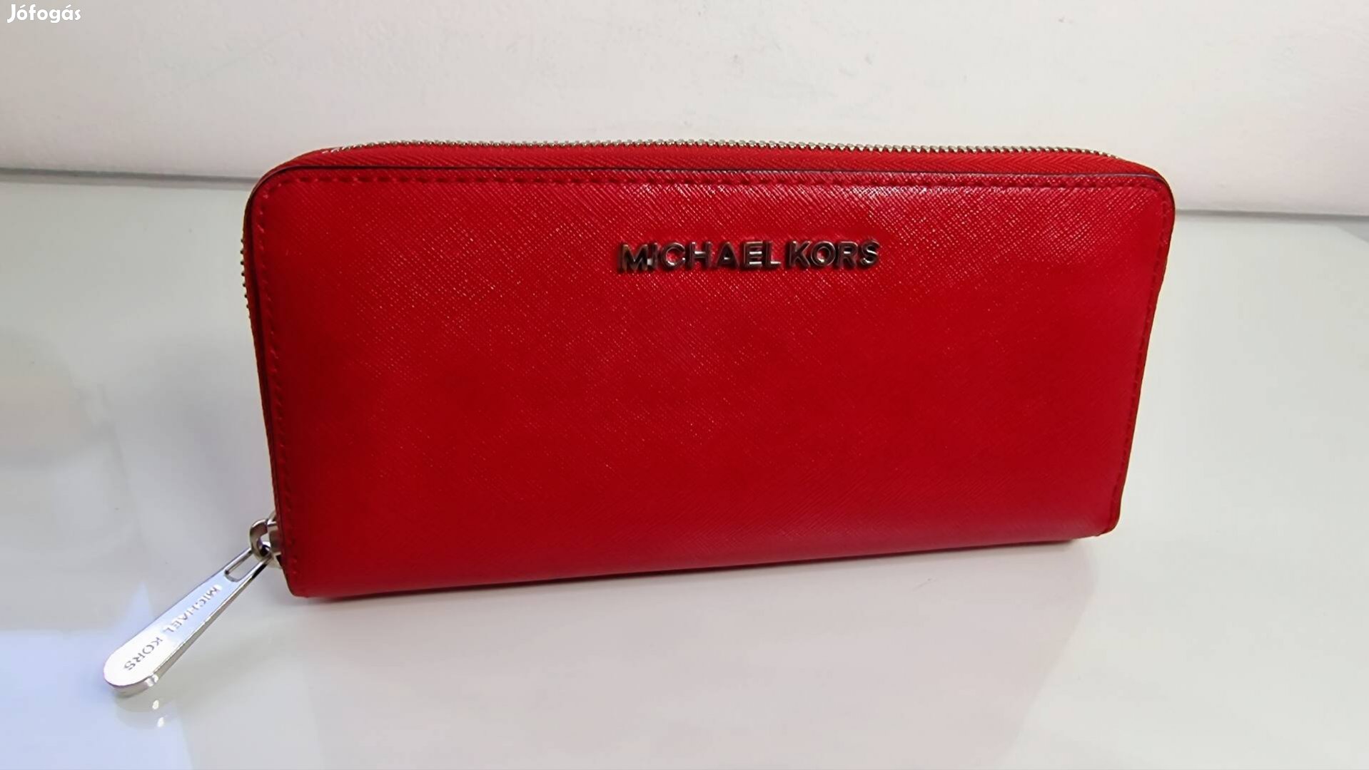 Eredeti Michael Kors bőr pénztárca,  piros 