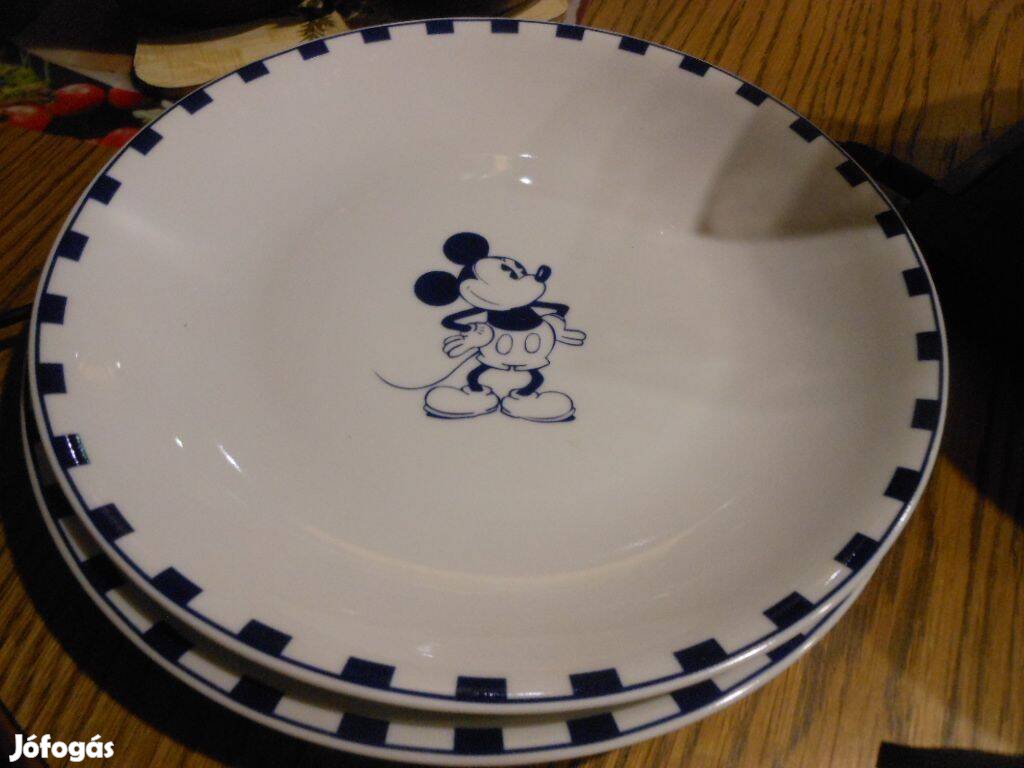 Eredeti Mickye minnie mouse francia porcelán új étkészlet 3részes
