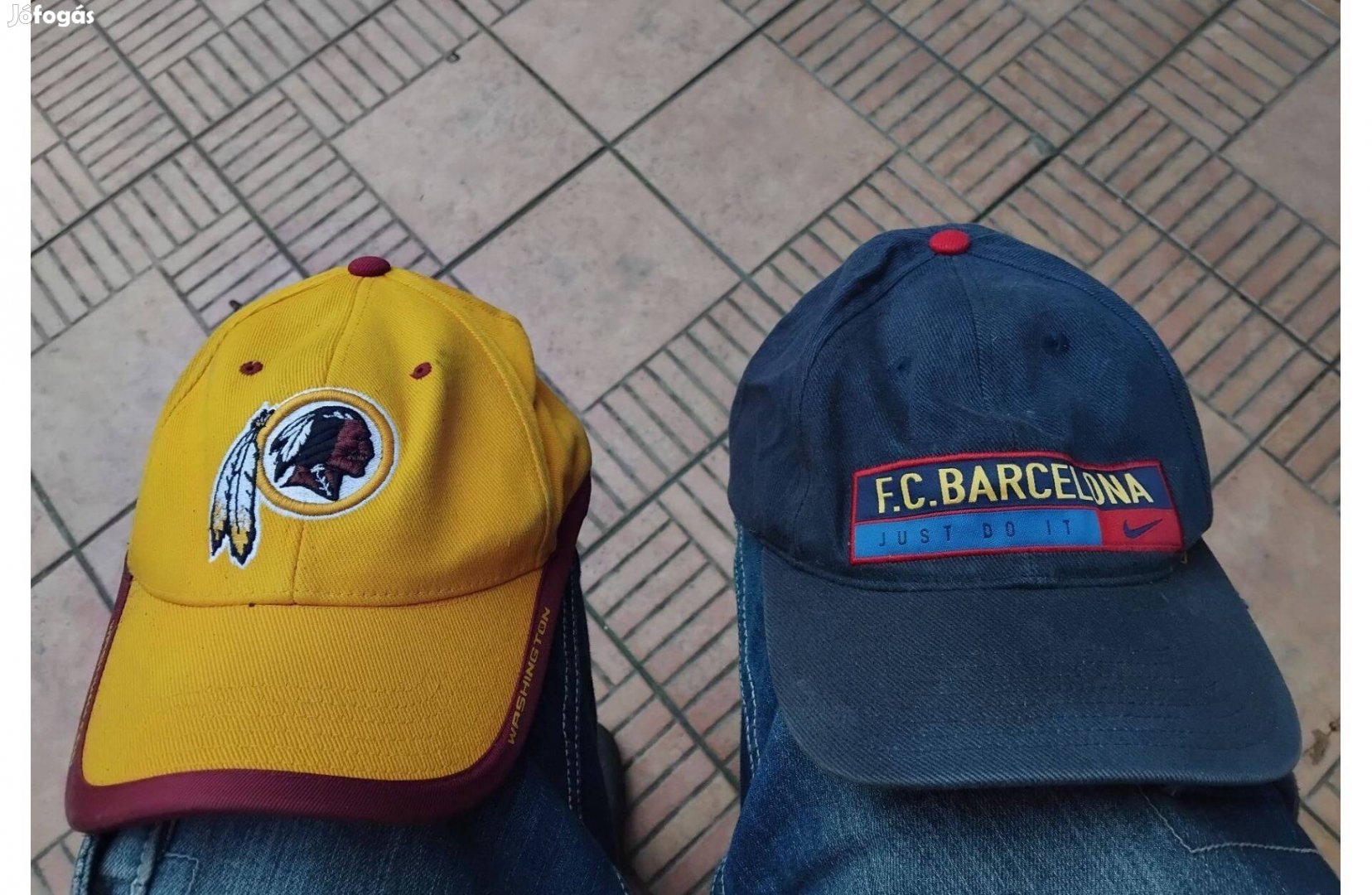 Eredeti Nike Barcelona sapka amerikai foci Red skins sapka 2db